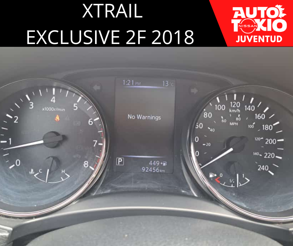 2018 Nissan X-TRAIL 5 PTS EXCLUSIVE CVT PIEL CD QC GPS 5 PAS RA-18