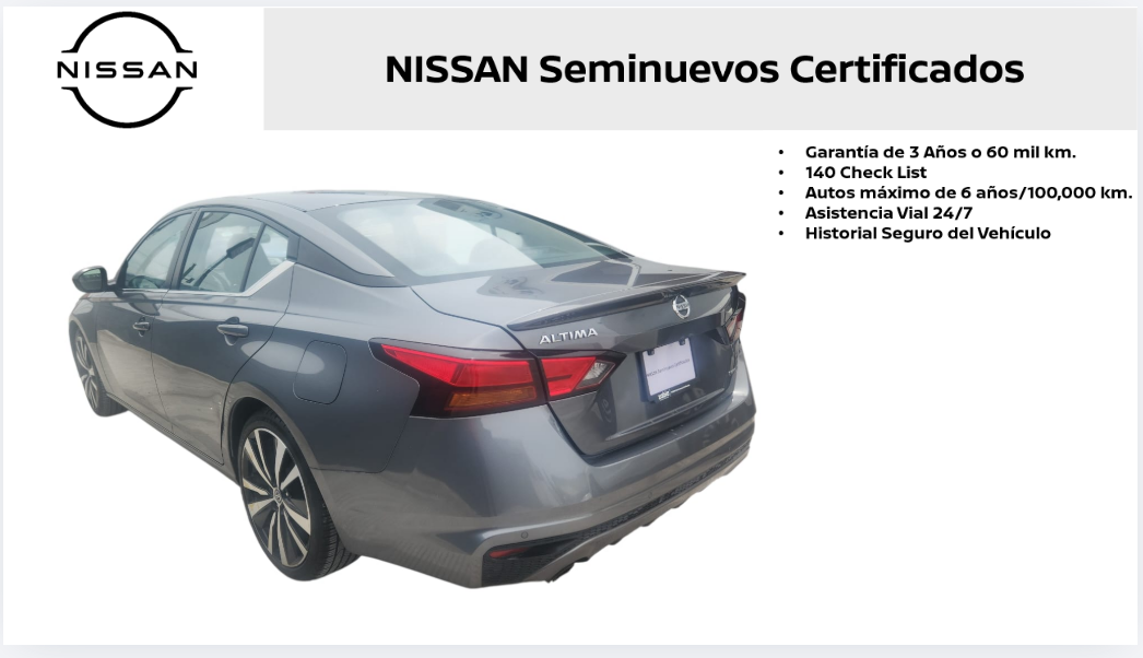 2021 Nissan Altima 4 pts. SR, 2.0T, CVT, a/ac., VE del., RA-19