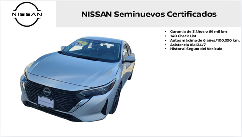 2024 Nissan Sentra 4 pts. Advance, TM6, a/ac., f. niebla, RA-16