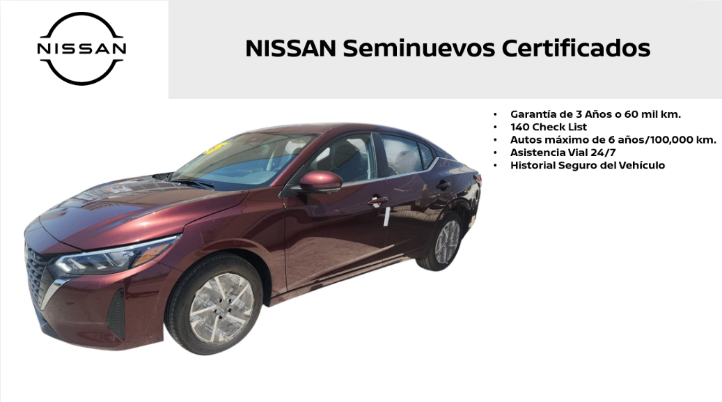2025 Nissan Sentra 4 pts. Advance, TM6, a/ac., f. niebla, RA-16 (línea anterior)