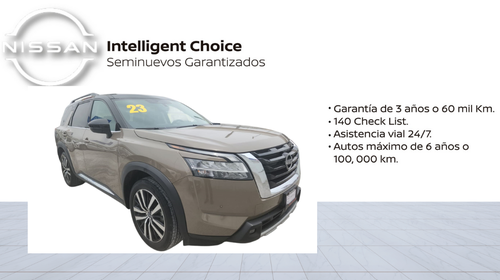2023 Nissan Pathfinder VUD 5 pts. Platinum, 3.5l, TA, piel premium, RA-20, 4x4 (línea nueva)