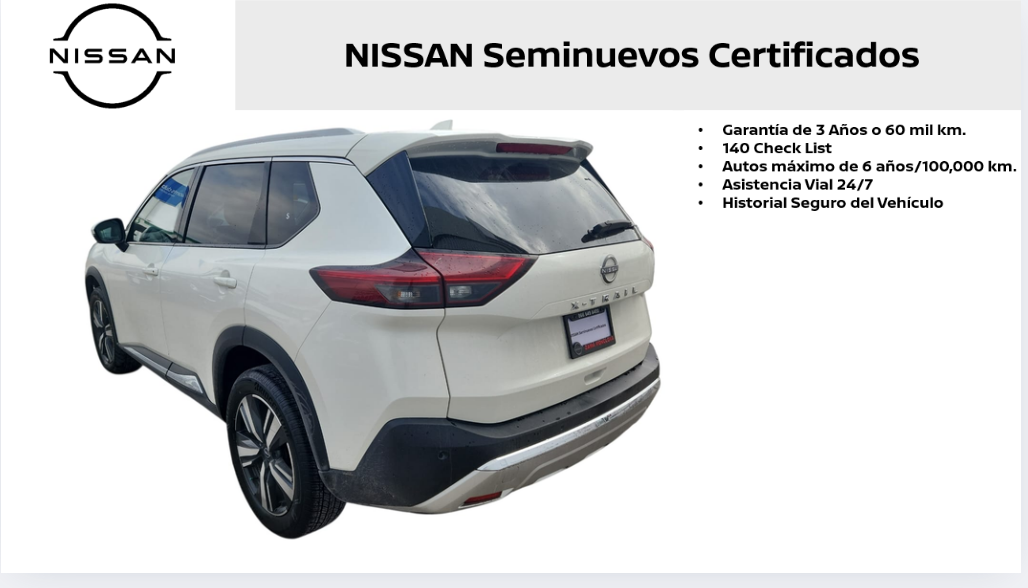 2025 Nissan X-Trail VUD 5 pts. Platinum, TA, piel, QCP, GPS, RA-19