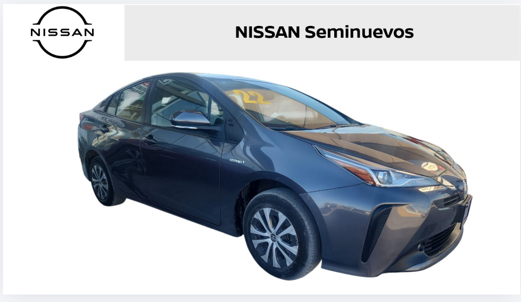 2023 Toyota Prius 5 pts. HB Premium, HEV, 1.8l, CVT, piel, TP, R-17 (línea nueva)