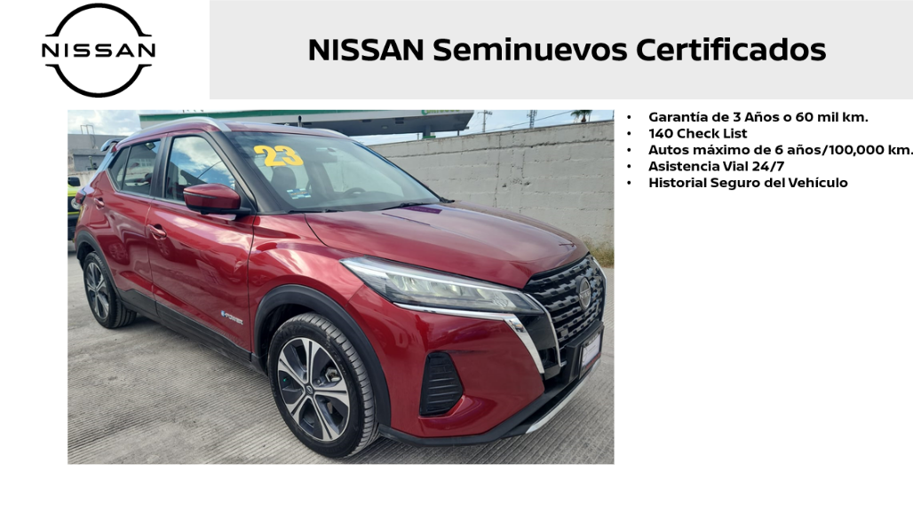 2023 Nissan Kicks VUD 5 pts. Advance e-Power, E-REV, TA, RA-17