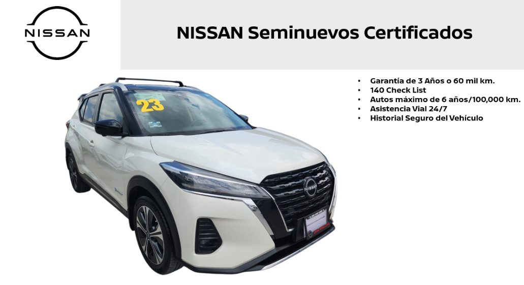 2023 Nissan Kicks VUD 5 pts. Platinum e-Power, E-REV, TA, piel, ADAS, RA-17