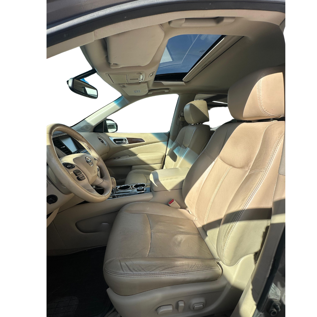 2014 Nissan PATHFINDER 5 PTS EXCLUSIVE CVT PIEL QCP BOSE DVD TABL MADERA GPS RA-20