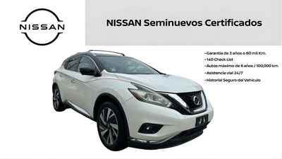2019 Nissan MURANO 5 PTS EXCLUSIVE CVT GPS PIEL QC RA-20 4X4