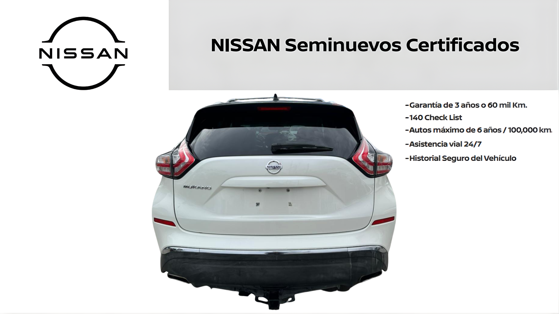 2019 Nissan MURANO 5 PTS EXCLUSIVE CVT GPS PIEL QC RA-20 4X4