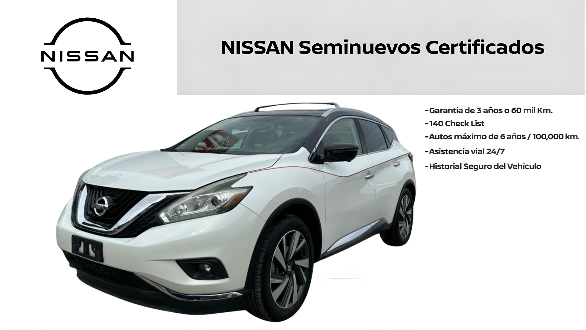 2019 Nissan MURANO 5 PTS EXCLUSIVE CVT GPS PIEL QC RA-20 4X4
