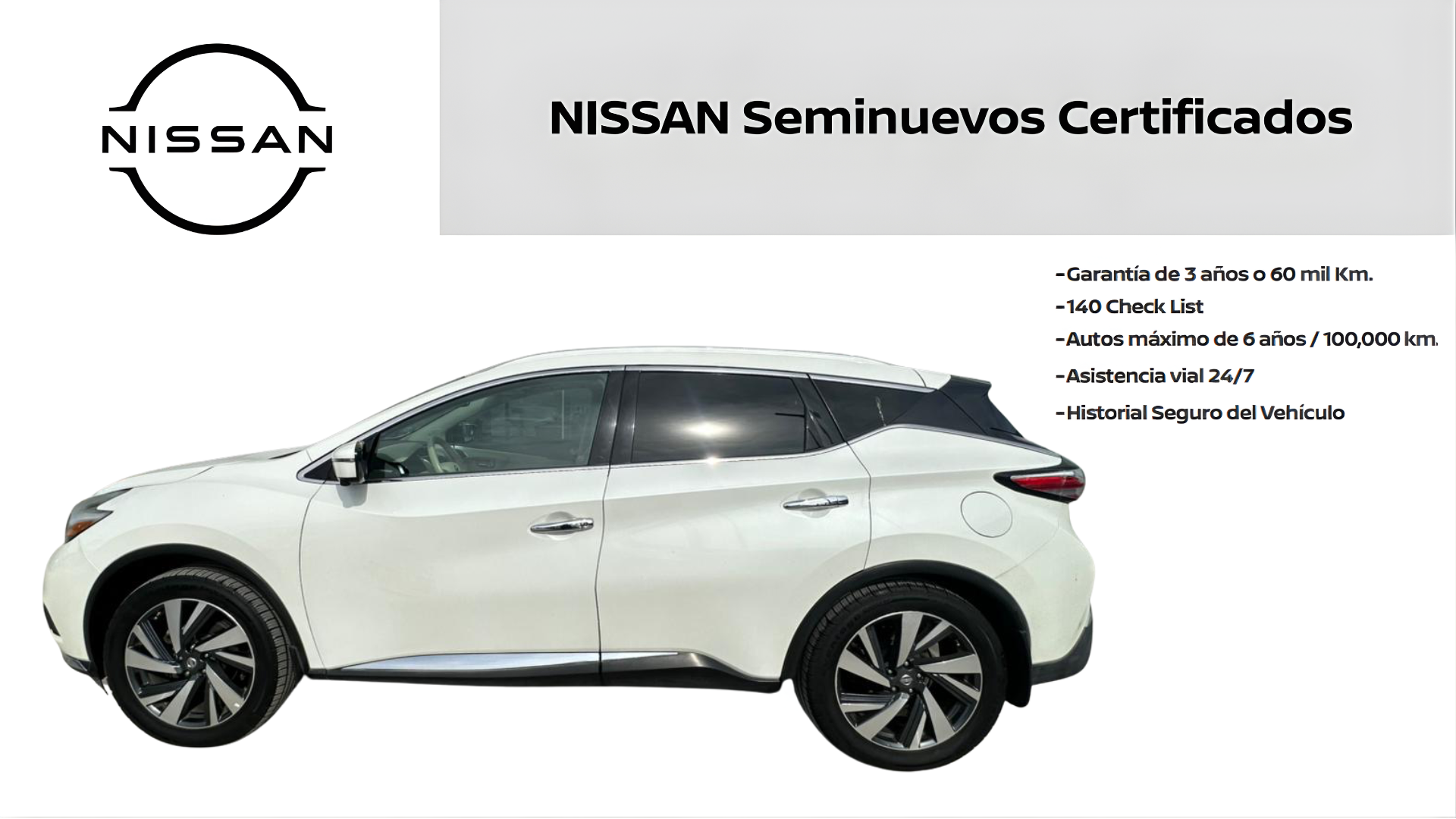 2019 Nissan MURANO 5 PTS EXCLUSIVE CVT GPS PIEL QC RA-20 4X4