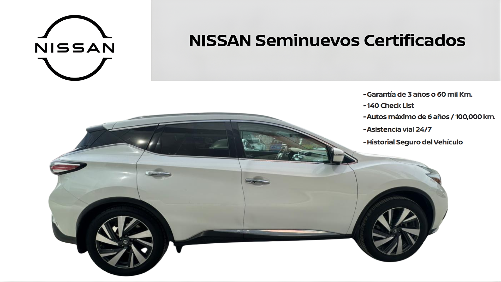 2019 Nissan MURANO 5 PTS EXCLUSIVE CVT GPS PIEL QC RA-20 4X4