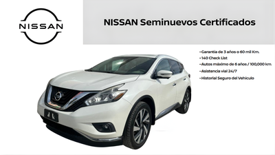 2019 Nissan MURANO 5 PTS EXCLUSIVE CVT GPS PIEL QC RA-20 4X4
