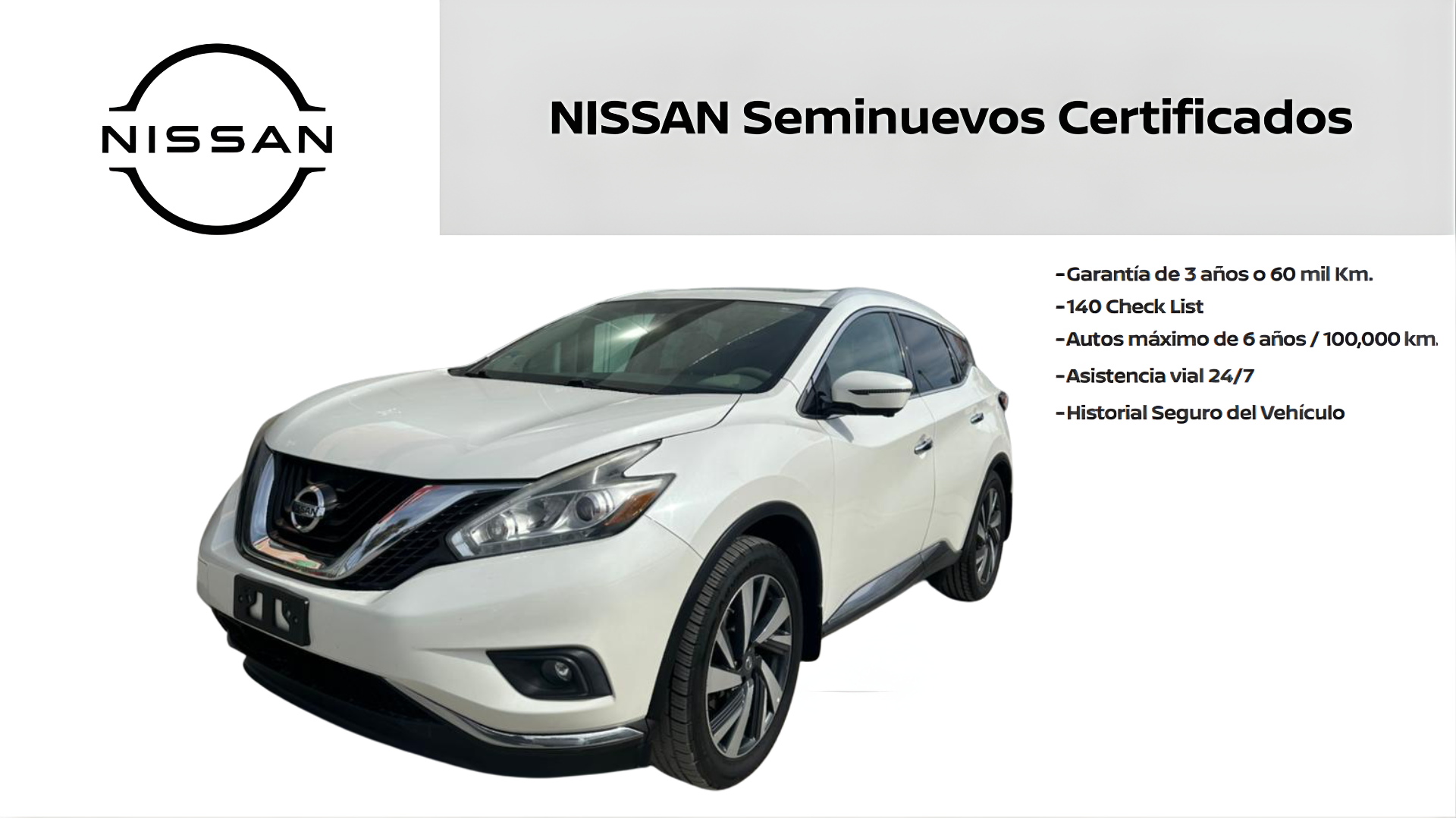 2019 Nissan MURANO 5 PTS EXCLUSIVE CVT GPS PIEL QC RA-20 4X4