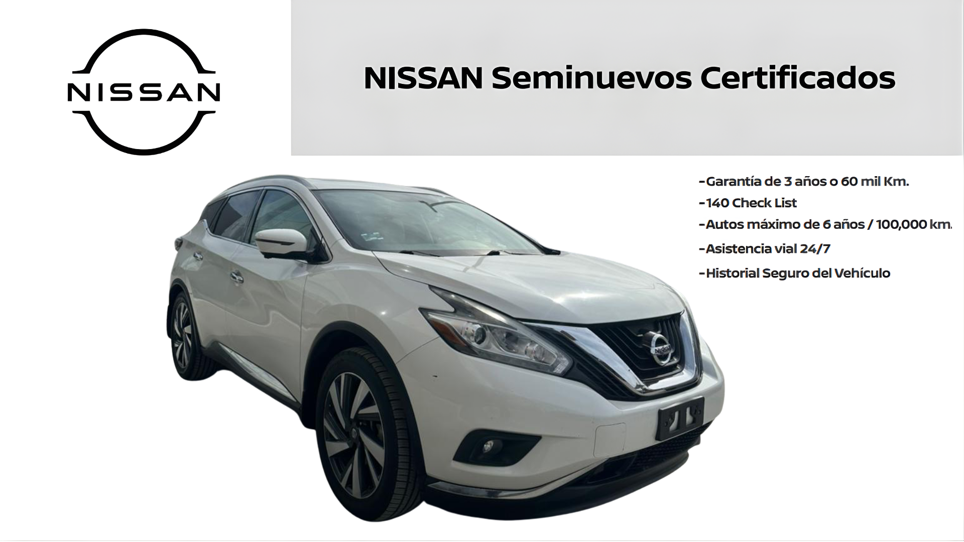 2019 Nissan MURANO 5 PTS EXCLUSIVE CVT GPS PIEL QC RA-20 4X4