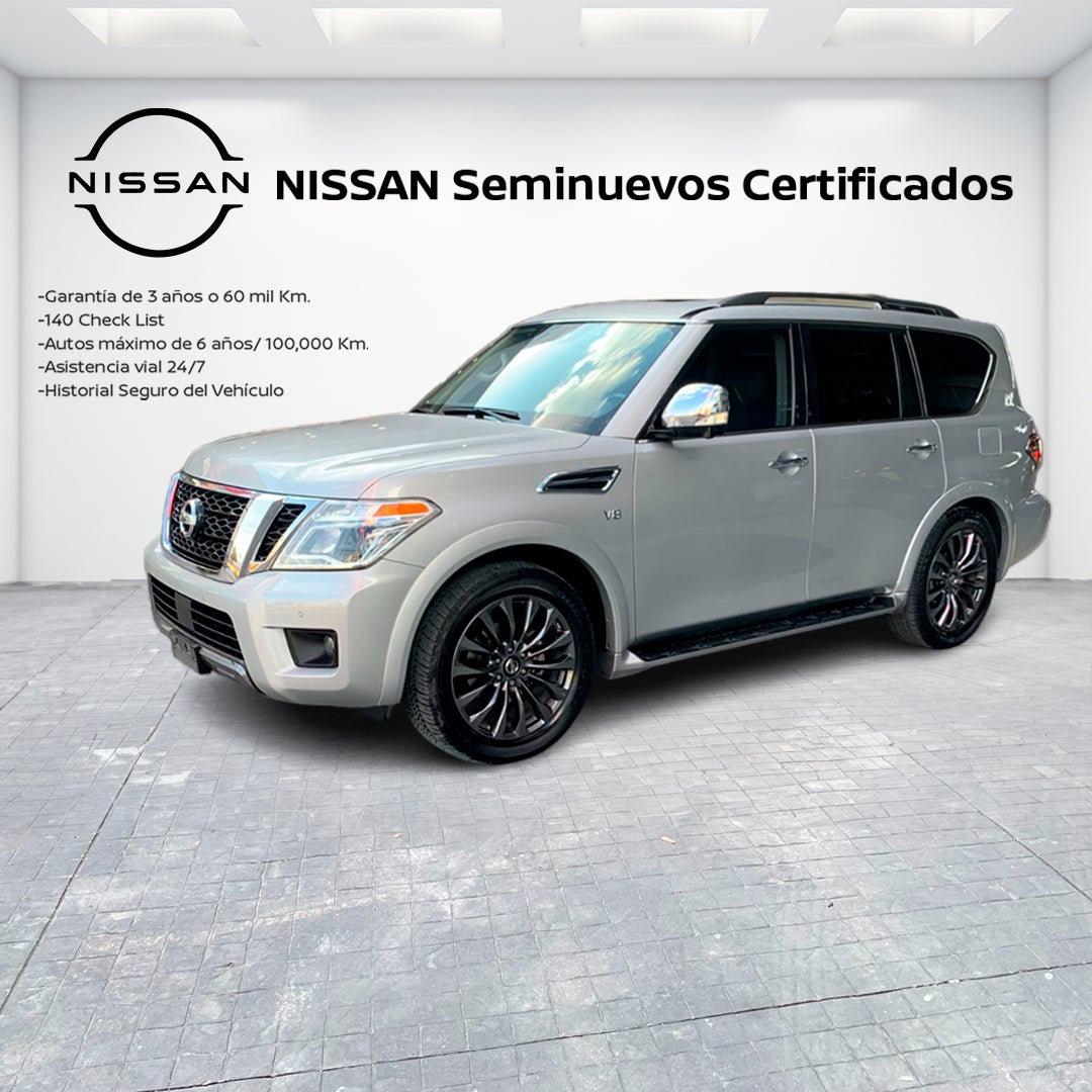 2020 Nissan ARMADA 5 PTS EXCLUSIVE TA DVD SEG FILA PIEL QC 4X4