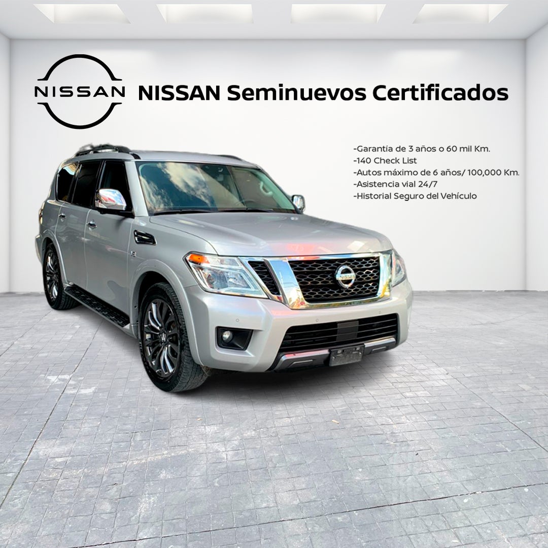 2020 Nissan ARMADA 5 PTS EXCLUSIVE TA DVD SEG FILA PIEL QC 4X4