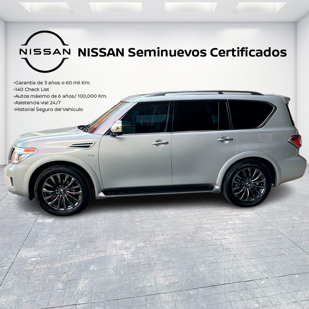 2020 Nissan ARMADA 5 PTS EXCLUSIVE TA DVD SEG FILA PIEL QC 4X4