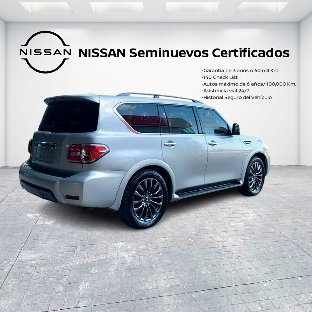 2020 Nissan ARMADA 5 PTS EXCLUSIVE TA DVD SEG FILA PIEL QC 4X4