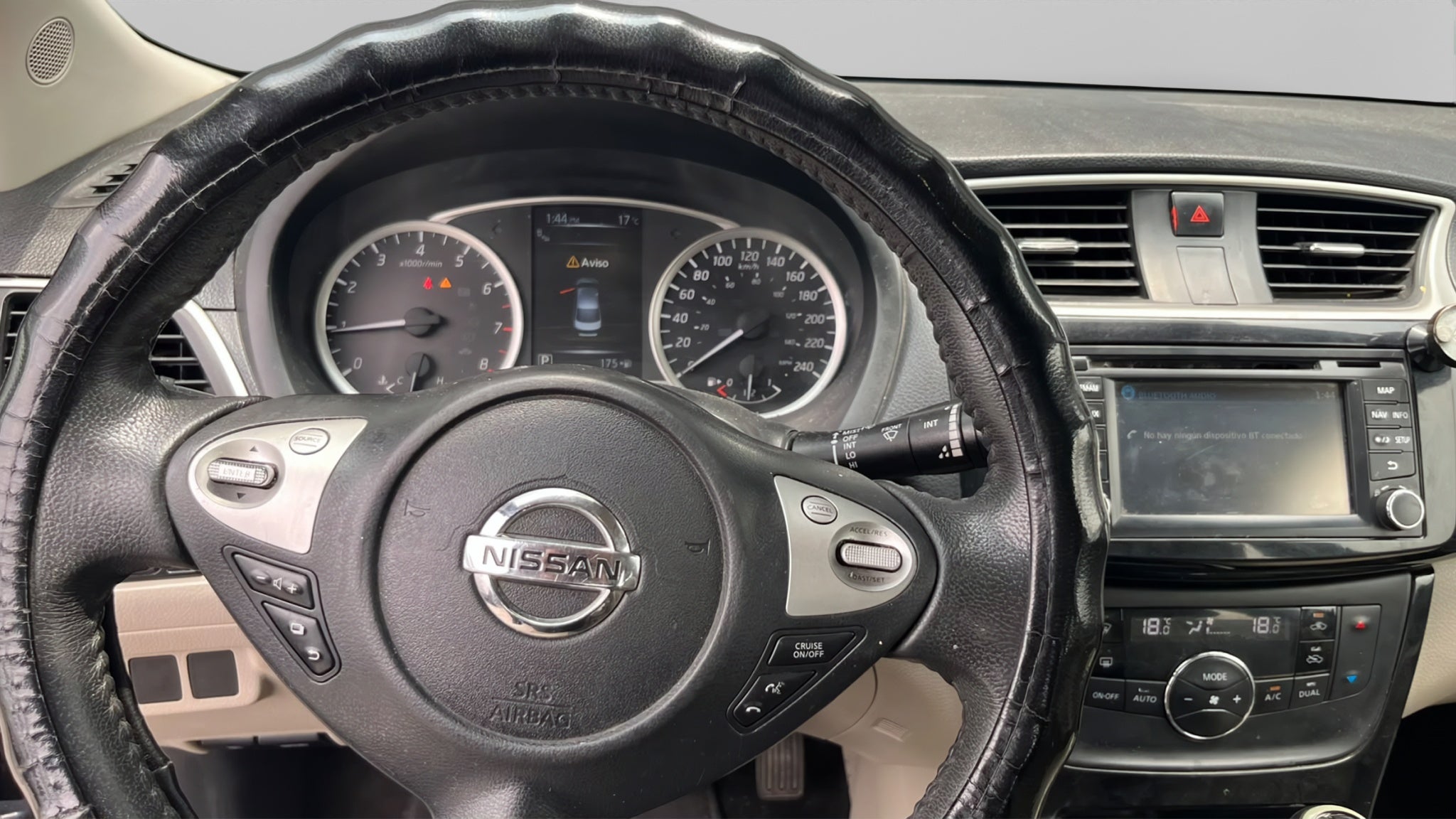 2017 Nissan SENTRA 4 PTS EXCLUSIVE CVT AAC AUT GPS PIEL QC F LED RA-17
