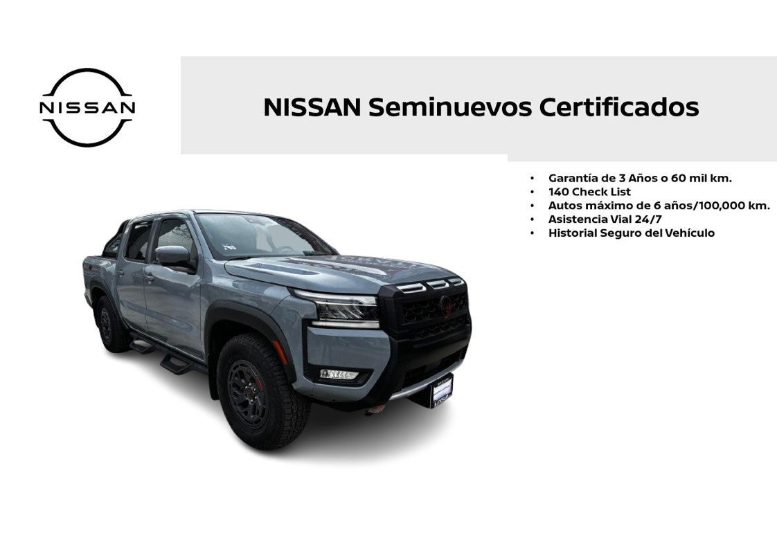 2025 Nissan Frontier V6 PRO-4X, V6, 3.8L, 310 CP, 4 PUERTAS, AUT, 4X4