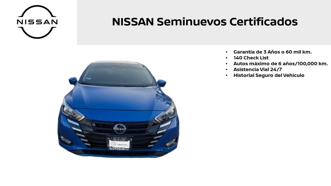 2024 Nissan Versa ADVANCE L4 1.6L 118 CP 4 PUERTAS AUT BA AA