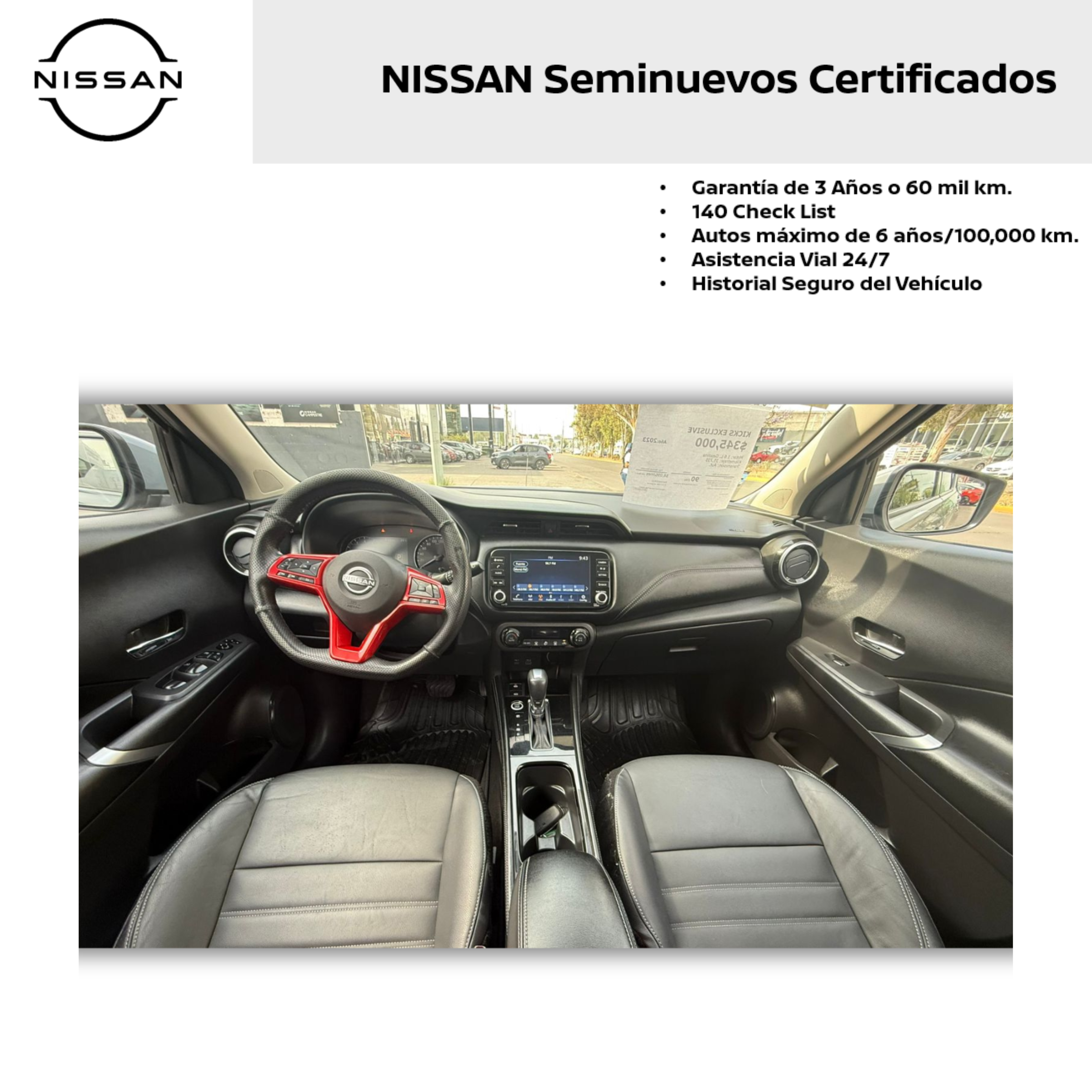 2023 Nissan KICKS 5 PTS EXCLUSIVE 16L TA AAC AUT PIEL GPS RA-17
