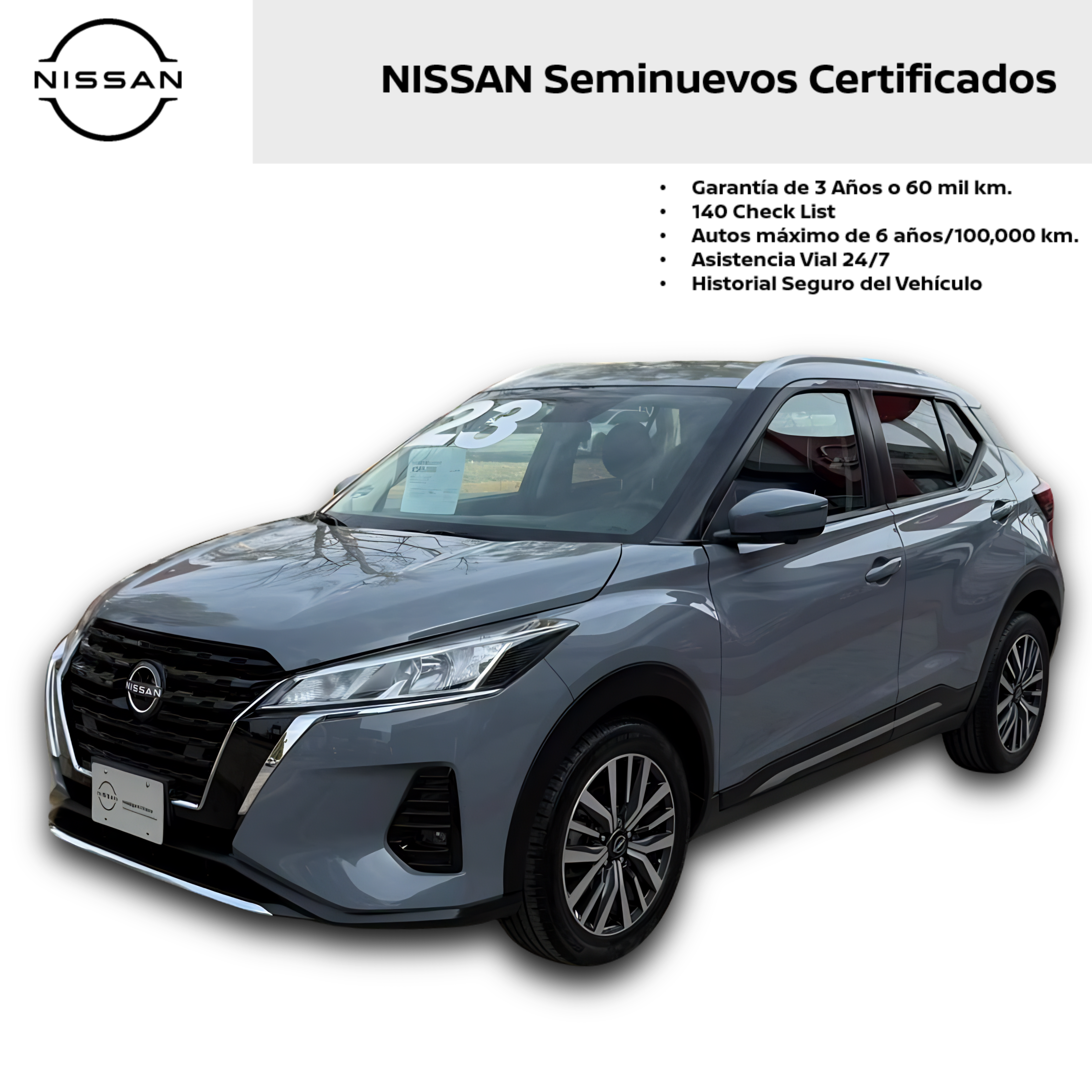 2023 Nissan KICKS 5 PTS EXCLUSIVE 16L TA AAC AUT PIEL GPS RA-17